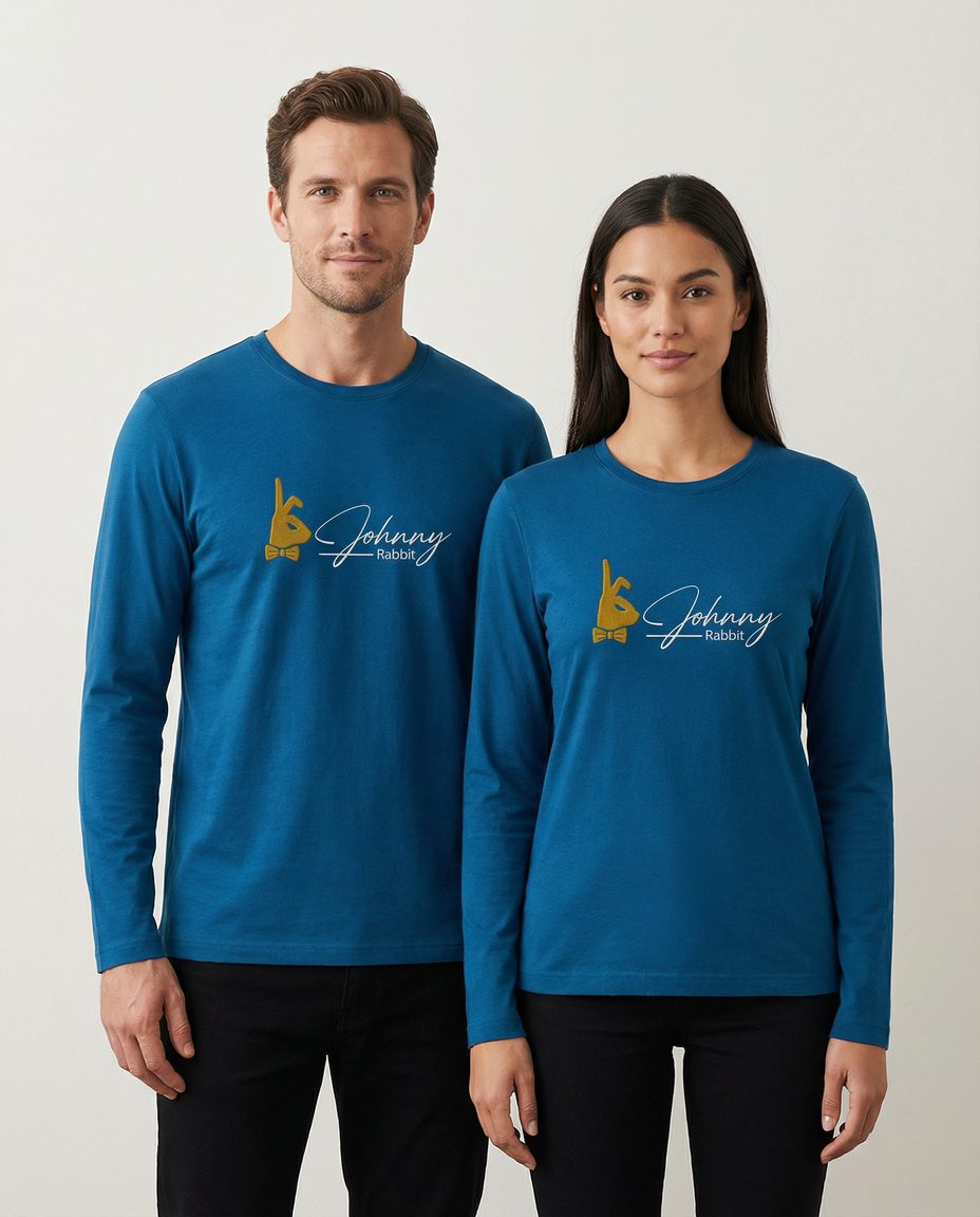 Johnny Rabbit Long Sleeve Sea Blue